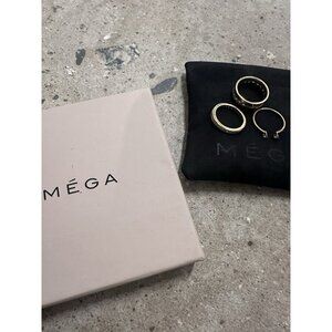 MEGA The Eternity Stack in 14k Set Of 3 Rings Gold Plated